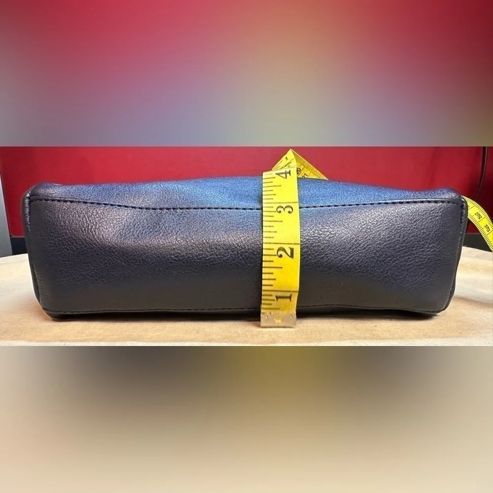 Tommy Hilfiger Navy Blue Faux Leather Small Shoulder Bag